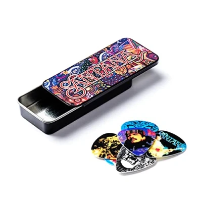 Imagen de JIM DUNLOP Púas Santana Nylon, Caja en metal de 6,Multicolor, medium