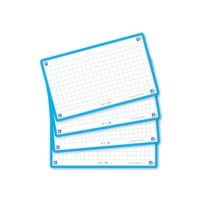 Imagen de Oxford Flash 2.0 80 fichas Bristol Cards 7,5 x 12,5 cm, cuadros pequeños, color turquesa
