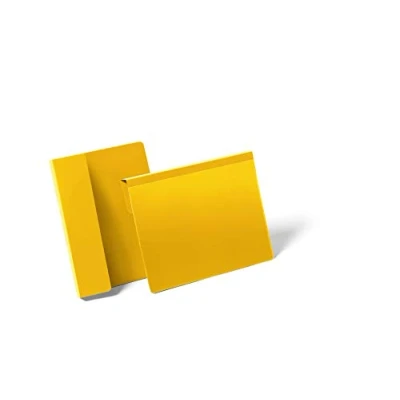 Imagen de Durable 172204 Bolsa de marcaje con pliegue, para documentos en A5 apaisado, paquete 50, amarillo