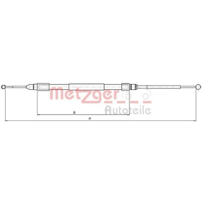 Imagen de METZGER 10.4159 Cable de Freno Mano Atrás izquierda, derecha, derecha 1090/883 COFLE