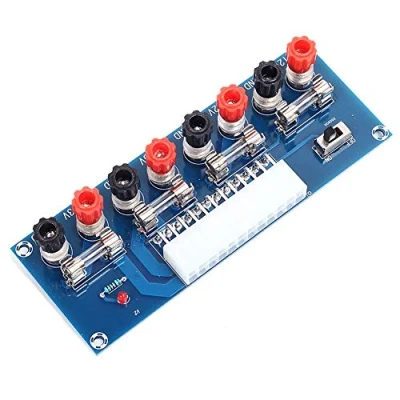 Imagen de iHaospace Benchtop Power Board 24 Pin Computer ATX Supply Breakout Adapter Module 12V 5V 3.3V