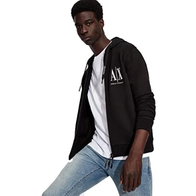 Imagen de Armani Exchange Sudadera con cremallera, Hombre, Talla: XXL, Black
