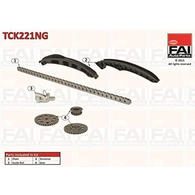 Imagen de FAI AutoParts TCK221NG Juego de Cadena distribución sin juntas, con ruedas dentadas Símplex, bajo ruido VOLKSWAGEN: Polo IV Hatchback