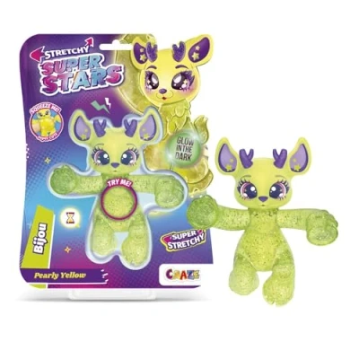 Imagen de CRAZE Superstars Stretchy Bijou Figuras Coleccionables Y Elásticas con Relleno De Slime, Colores Intensos Brillantes, 6 Personajes Diferentes