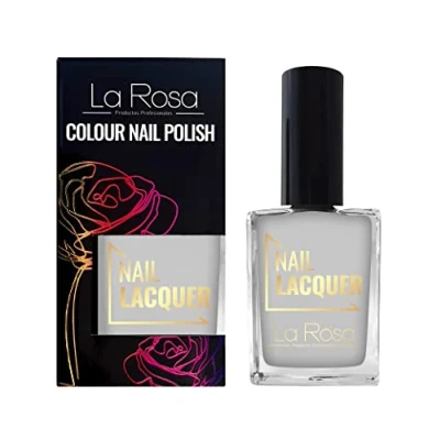 Imagen de LaRosa Esmalte de Uñas Color Enérgico con Correcta Cobertura Fórmula Duradera Buena Consistencia Fácil Aplicación Pincel Bien Formado Blanco 15 ml