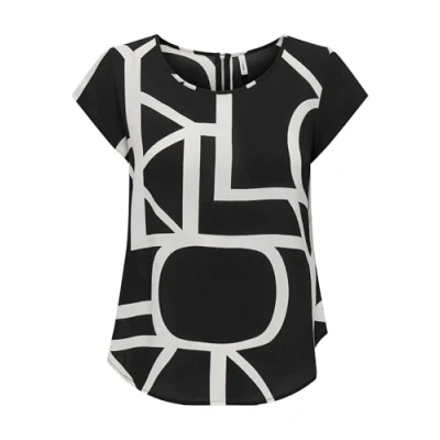 Imagen de ONLY Onlvic Camiseta estampada, Mujer, Talla: 44, Black
