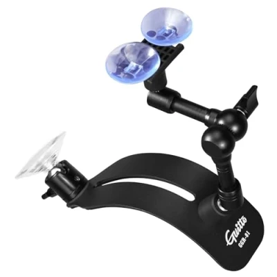 Imagen de GUITTO soporte de equilibrio guitarra, taburete guitarra clásica, diseño ergonómico, ángulo ajuste rápido (bloqueo), adecuado para guitarras acústicas con un acabado pintura