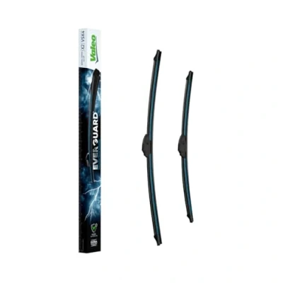 Imagen de Valeo EVERGUARD, VSK4, Juego de escobillas limpiaparabrisas planas silicona calidad y larga duración X2, Longitudes 650 mm/400 mm, Delanteras, 2, 566020