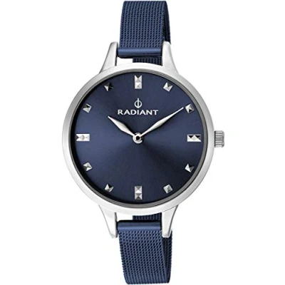 Imagen de Radiant Reloj analógico para Mujer Colección Snow. Bicolor Azul y Plateado con Malla milanesa Esfera Azul. 3ATM. 34mm. Referencia RA474604.
