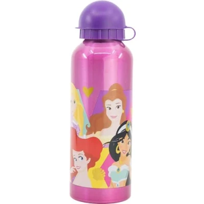 Imagen de TataWay in viaggio si cresce Disney Botella de aluminio para niñas con diseño Princesas Cenicienta Aurora Blancanieves Rapunzel Ariel Jasmine 530 ml boquilla y tapón seguridad