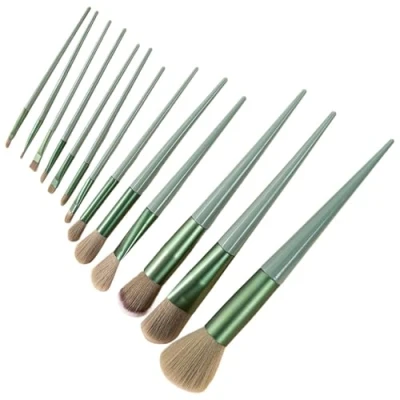 Imagen de Juego de brochas maquillaje,Juego maquillaje profesional cerdas suaves 13X moda para principiantes,
