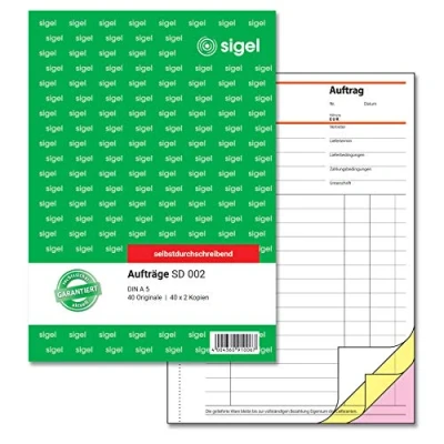 Imagen de sigel Formularbuch &quot;Auftrag&quot;, A5, 3 x 40 Blatt, SD