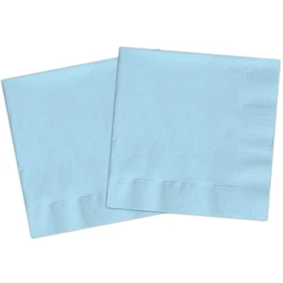 Imagen de Servilletas de papel FSC compostables (33 x 33 cm, doble capa), 20 unidades, azul pastel