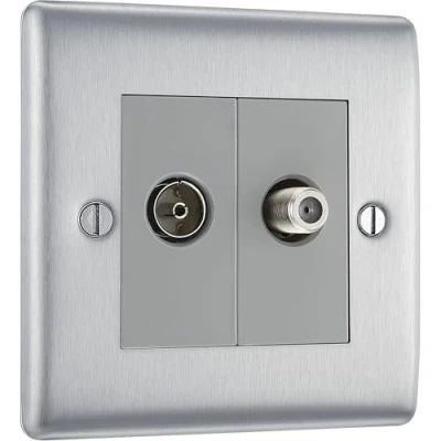 Imagen de BG Electrical Doble Co Axial y TV/FM Socket