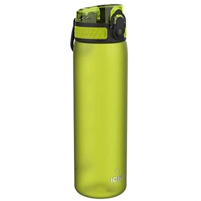 Imagen de Ion8 Botella Agua, 500ml, a Prueba de Fugas, Fácil Abrir, Cerradura Segura, Apta para Lavavajillas, Sin BPA, Asa Transporte, Limpiar, Neutro en Carbono, Verde