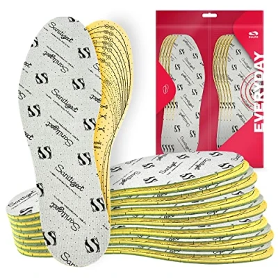 Imagen de SULPO 8 pares de Plantillas SANITIZED contra los olores suaves látex con aroma frishe Zart para cortar cómodas