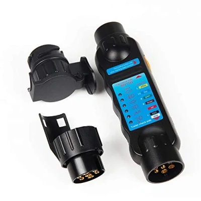 Imagen de EXLECO probador de Remolque 12V 7 Pines Conector Enchufes y Zócalo Herramientas diagnóstico Adaptador 13 para Caravan o Camioneta (7 Adaptador)