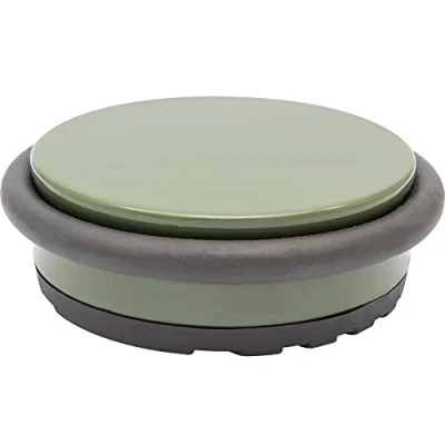 Imagen de WAGNER Tope para la Puerta BIG DISK GREEN de el Suelo Ø 98 x 30 mm, Acero Recubierto, Goma Termoplástica, Verde, 750 g 15516901