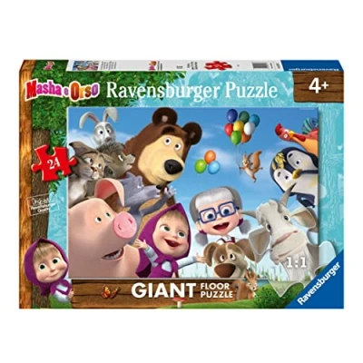 Imagen de Ravensburger Orso, Masha y Oso, 24 Piezas Gigante Piso, Puzzle para Niños, Edad Recomendada 3+, Multicolor (03133 7)