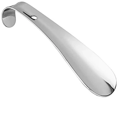 Imagen de PREMYO Calzador Pequeño 16 cm de Largo para Zapatos Metálico Acero Robusto Duradero con Gancho Diseño Elegante y Ergonómico Viaje Cómodo Usar
