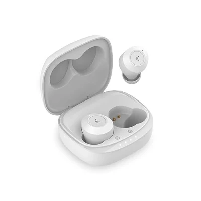 Imagen de Auriculares Inalámbricos Ksix Oblivion, Diseño De Botón, Autonomía 4+15 H, Control Táctil, Llamadas, Asistentes Voz, Blanco