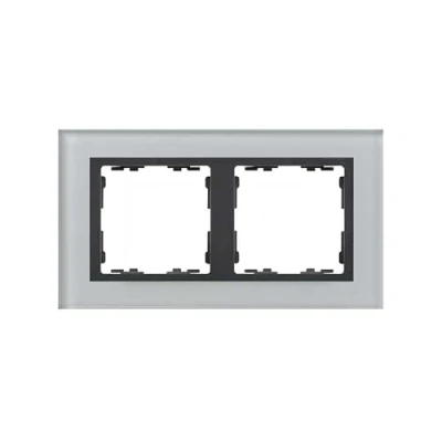 Imagen de Simon 82827 35 marco 2 elemento s 82 nature cristal gris Ref. 6558338002
