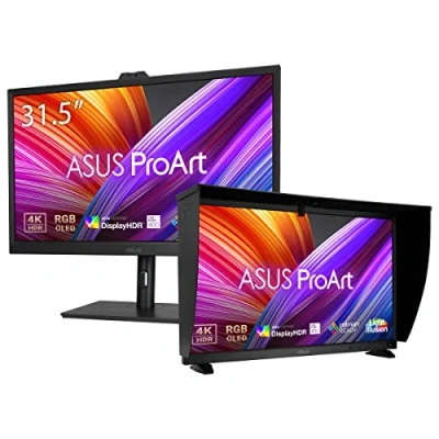 Imagen de ASUS ProArt Display OLED PA32DC Monitor Profesional de 31,5 Pulgadas (4K UHD (3840 x 2160), 99% DCI P3, colorímetro Integrado, HDR 10, HLG, ΔE &lt; 1, USB C, HDMI, Calman, integración ColourSpace)