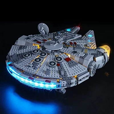 Imagen de GEAMENT 2019 Kit de luz LED por Halcón Milenario (Millennium Falcon) Compatible con Star Wars 75257 (Juego Modelo no Incluido)