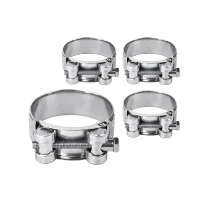 Imagen de Paquete de 4 abrazaderas tubo reforzadas fuertes 36 39 mm, sujetadores abrazadera manguera acero galvanizado (4 piezas, mm)