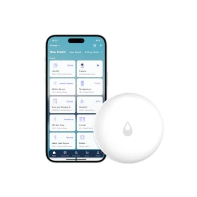 Imagen de AQARA Sensor de Inundación, Requiere HUB, Mini Detector Agua Inalámbrico para Sistema Alarma y Domótica, Cocina, baño Sótano