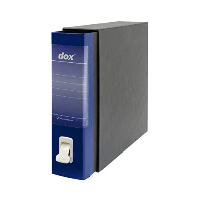 Imagen de Esselte Dox 1 Archivador de anillas con palanca (formato A4, 6 unidades), color azul