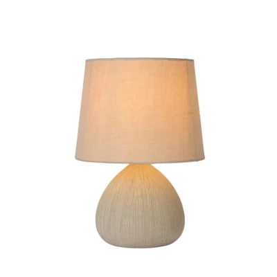 Imagen de LUCIDE RAMZI Lámpara de mesa Beige E14, 40 W, 18 x 26 cm