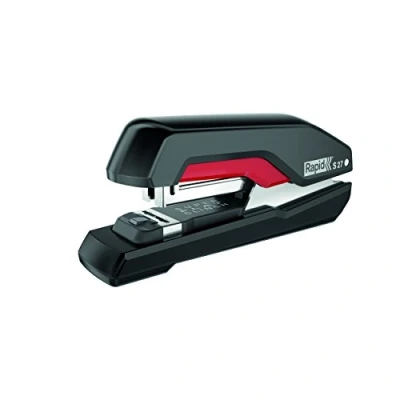 Imagen de RAPID 5000541 Grapadora SUPREME con tecnología Super Flat Clinch modelo S27 color negro/rojo