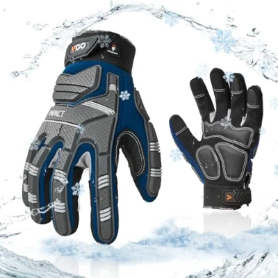 Imagen de Vgo... 1par 0C/32F guantes de trabajo seguridad para invierno, mecánicos, impacto, antivibración, aparejador, Heavy Duty (SL9792FLWP)