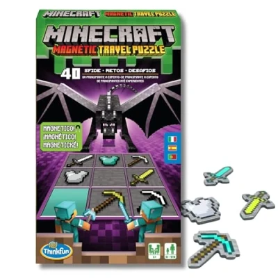 Imagen de Think Fun ThinkFun Minecraft Travel Puzzle de lógica para niños 8 años, y resolución Problemi, 76435