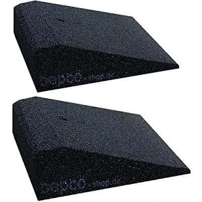 Imagen de bepco Juego de rampas para bicicleta y scooter (2 unidades), 25 x 5 cm, goma (negro), con arandelas fijación