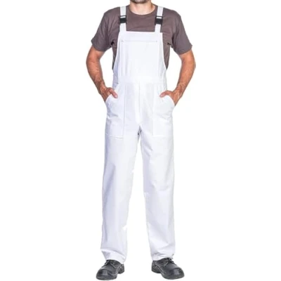 Imagen de Pantalones con Peto de Trabajo para Hombre, Made in EU, Mono Trabajo, Azur, Blanco, Rojo, Verde, Negro