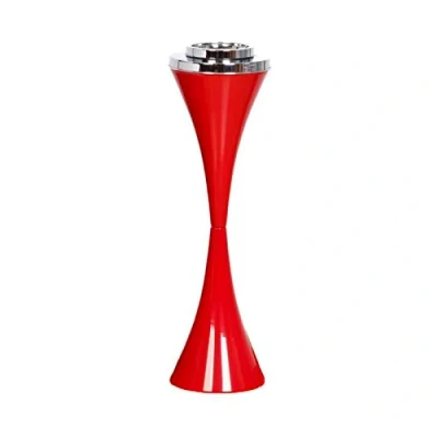 Imagen de Cenicero de pie con tapa cortavientos para terraza, color rojo