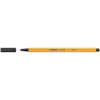 Imagen de STABILO Lote de 3 bolígrafos fieltro (punta fina, 0,4 mm), color negro