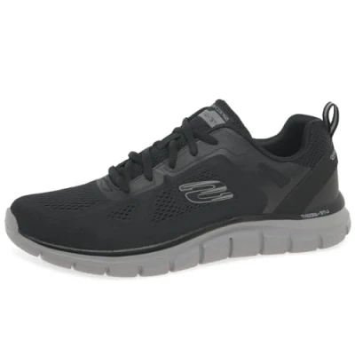 Imagen de Skechers Track Broader, Zapatillas de Deporte Hombre, Black Mesh Pu Charcoal Trim, 48.5 EU