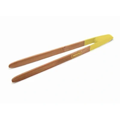 Imagen de NERTHUS FIH 252 Pinzas de bambú para alimentos, ideal voltear y extraer extracción tostadas con seguridad