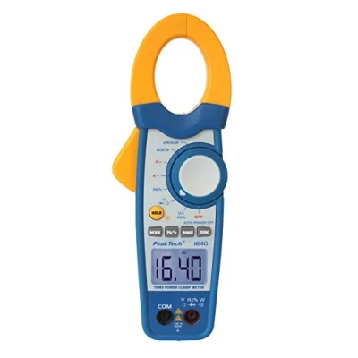 Imagen de Peak Tech True RMS rendimiento de pinza amperimétrica Multímetro 1000 A/240 kW con detector tensión/prueba diodos/Ω metros y continuidad, 1 pieza, P 1640
