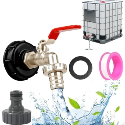Imagen de IBC Tank Accesorios, Grifo Depósito 1000L, 3/4 pulgadas, Accesorios Tanque