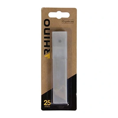Imagen de RHINO 60712 Juego de 10 recambios, hoja 25 mm, compatible con el cúter Cran 060512, NC