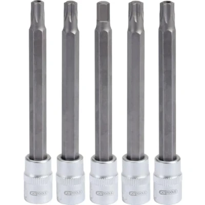 Imagen de KS TOOLS 140.2300 Juego de tubos Torx, con orificio frontal Acero cromo vanadio 1/4 cuadrado