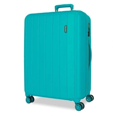 Imagen de Movom Wood Maleta Mediana Azul 48x68x27 cms Rígido 3,8 kgs Cierre TSA ABS 72L Extensible