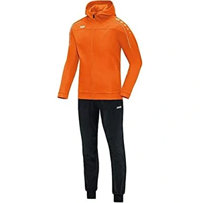 Imagen de JAKO Chándal para hombre de poliéster Classico con capucha, naranja neón, S, M9450