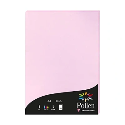 Imagen de Clairefontaine Pollen Papel de calco, 21 x 29,7 cm, color rosa chicle