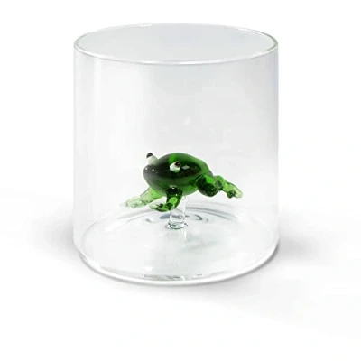 Imagen de Vaso de vidrio borosilicato. Capacidad 250 ml. Decoración rana.