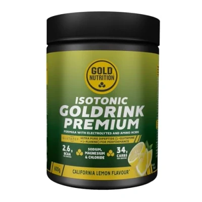 Imagen de GoldNutrition Goldrink Premium Bebida deportiva Isotónica en polvo Con GLUTAPEP, electrolitos y aminoácidos 600g (Limón)